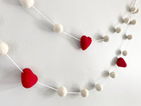 Red & White Heart Garland