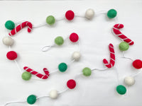Christmas Colors Candy Cane Garland