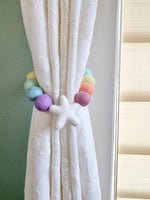Pastel Rainbow Star Curtain Ties
