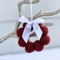 Wreath Ornament - White Bow - Redheadnblue