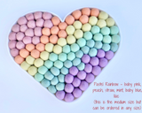 Rainbow Felt Ball Heart Wall Hangings