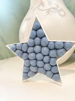 Solid Felt Ball Star - Redheadnblue