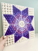Purple Flower Wall Hanging or Shelf Sitter - Wool Jamboree