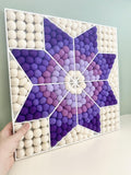 Purple Flower Wall Hanging or Shelf Sitter - Wool Jamboree