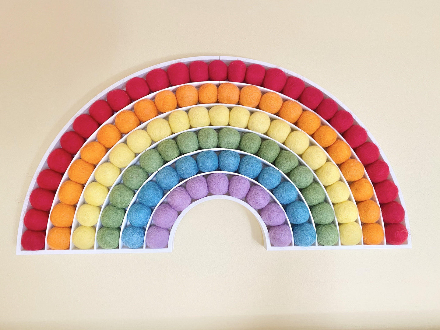 Traditional Felt Ball Rainbow - Redheadnblue