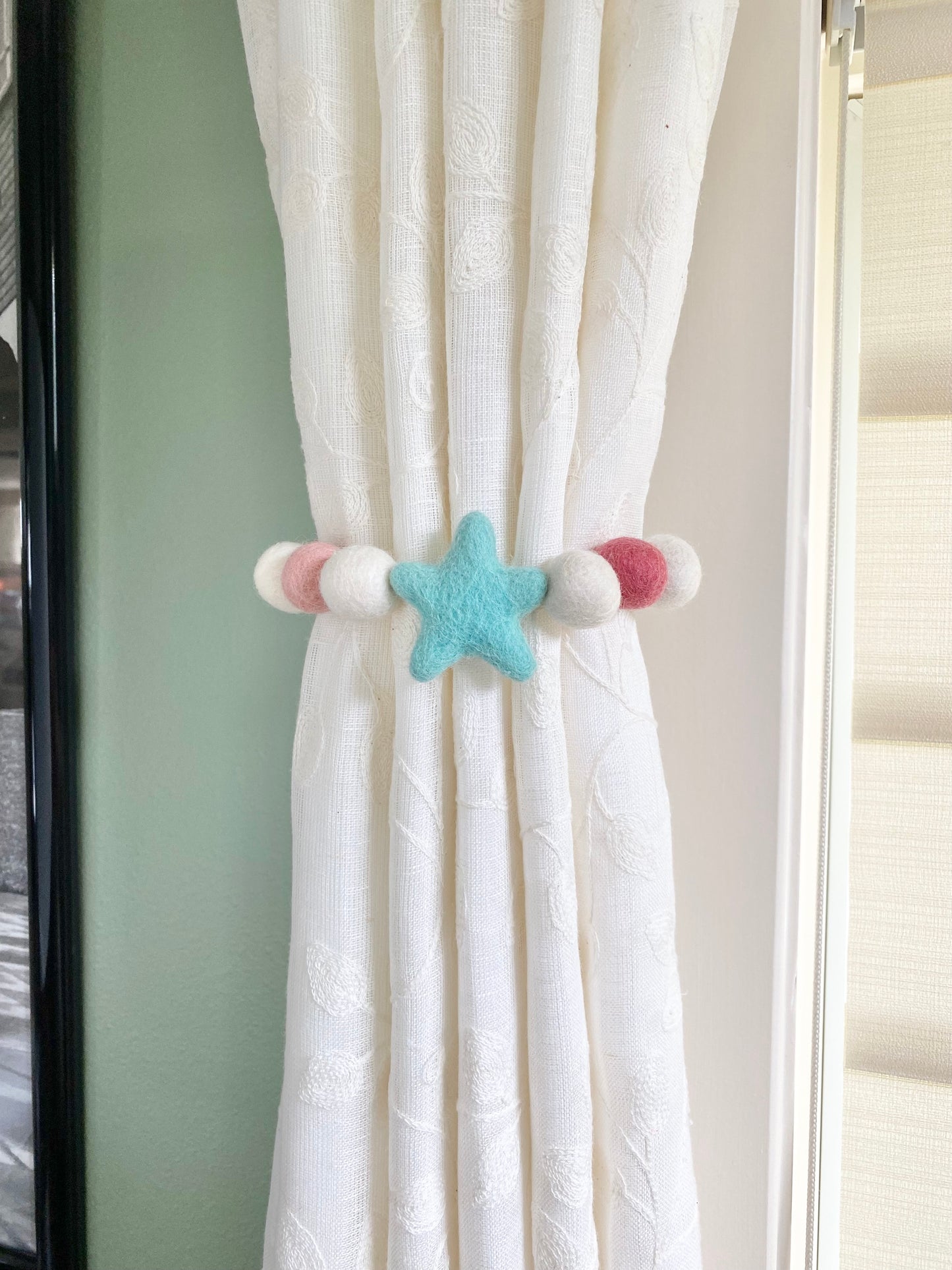 Turquoise Star Curtain Ties