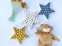 Solid Felt Ball Star - Redheadnblue