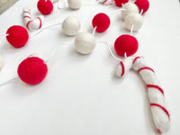 Red & White Candy Cane Garland