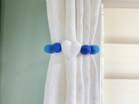 Blue Ombre Heart Curtain Ties