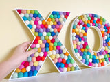 XO Felt Ball Letters
