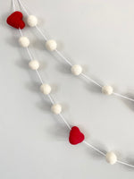 Red & White Heart Garland