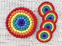 Rainbow Trivet &/or Coaster - Redheadnblue