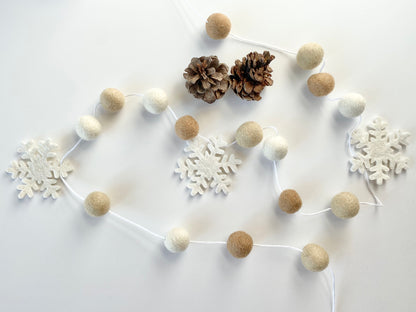 Neutral Snowflake Garland - Best Seller!