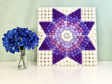 Purple Flower Wall Hanging or Shelf Sitter - Wool Jamboree
