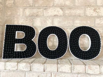 BOO Felt Ball Letters