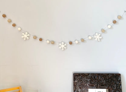 Neutral Snowflake Garland - Best Seller!