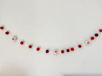 White Snowflake Ball Garland