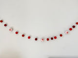 White Snowflake Ball Garland