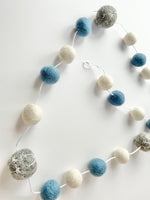 Gray Snowflake Ball Garland