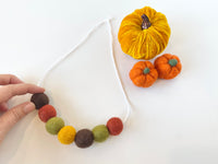 Thanksgiving Felt Ball Necklace