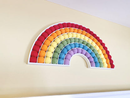 Traditional Felt Ball Rainbow - Redheadnblue