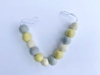 Soft Yellow and Gray Curtain Ties
