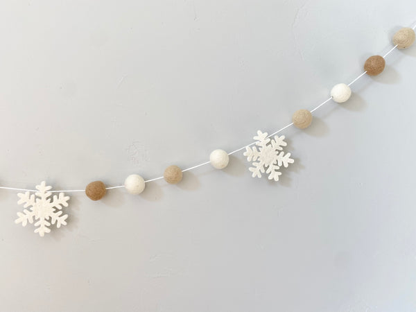 Neutrals Snowflake Garland