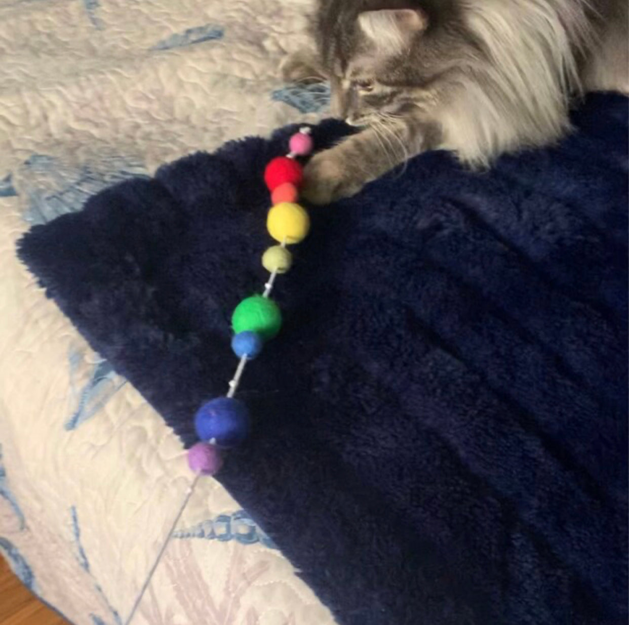 Felt Ball Fishing Cat Toy
