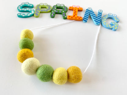 Springy Felt Ball Necklace