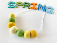 Springy Felt Ball Necklace
