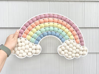 Pastel Felt Ball Cloud Rainbow