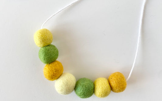 Springy Felt Ball Necklace