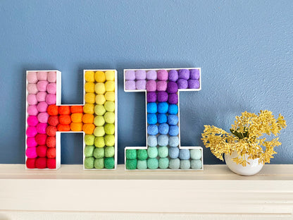 HI Felt Ball Letters