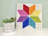 Rainbow Wall Hanging or Shelf Sitter - Wool Jamboree