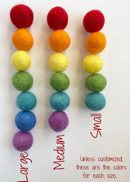 Rainbow Felt Ball Ceiling Mobile