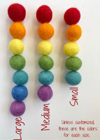 Rainbow Felt Ball Ceiling Mobile