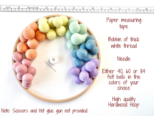 DIY Ceiling Mobile Kit of Felt Balls Only